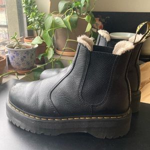 Dr. Martens 2976 Fur Lined Platform Chelsea Boots